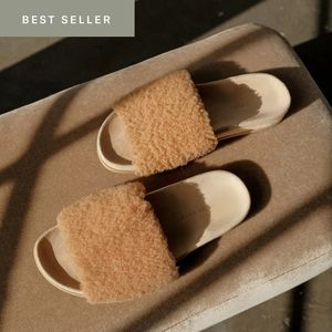 Jenni Kayne Shearling Slide Sandals size 37